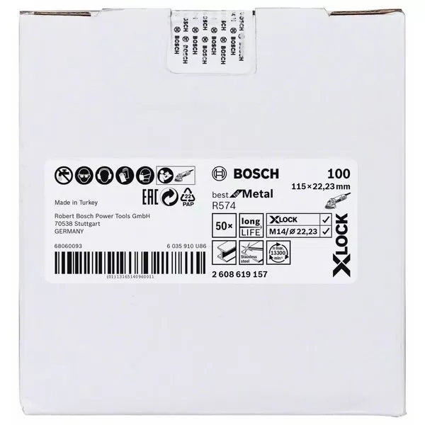 Fiber disk Best for Metal 115mm Bosch X-LOCK 2608619157