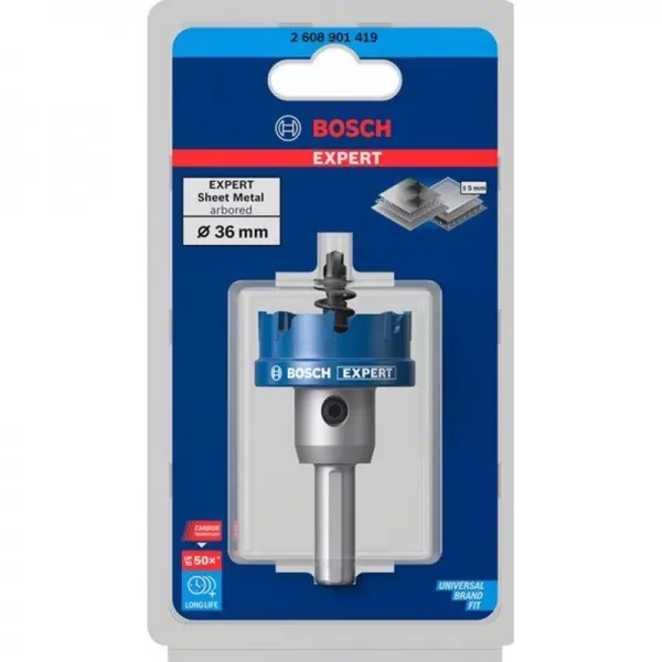 Děrovka s adaptérem EXPERT Sheet Metal 36 × 5 mm 2608901992