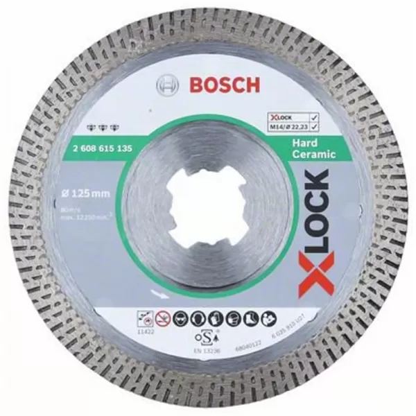 Diamantový řezný kotouč EXPERT HardCeramic X-LOCK 125 × 22,23 × 1,4 × 10 mm Bosch 2608900658