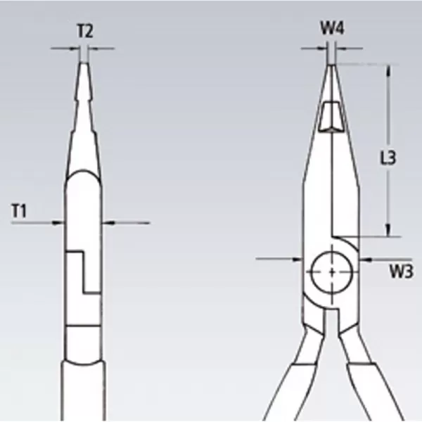 Kleště s půlkulatými čelistmi a ostřím 160mm Knipex 27 01 160