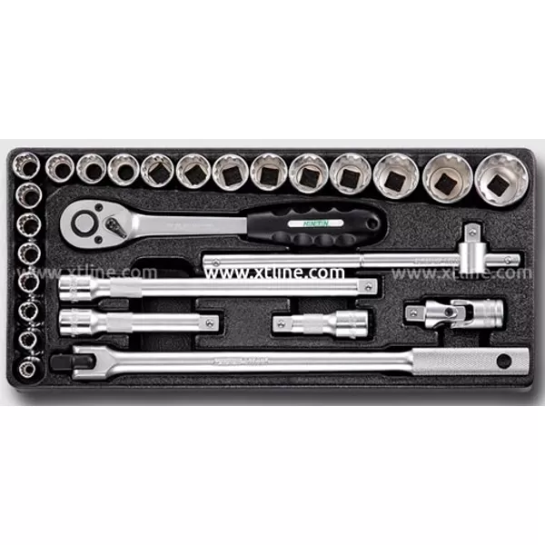 Montážní vozík na nářadí kovový vybavený 215dílů HONITON HA230