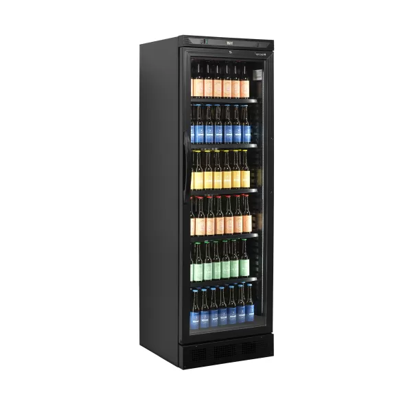 Chladicí skříň prosklené dveře Tefcold CEV 425 BLACK