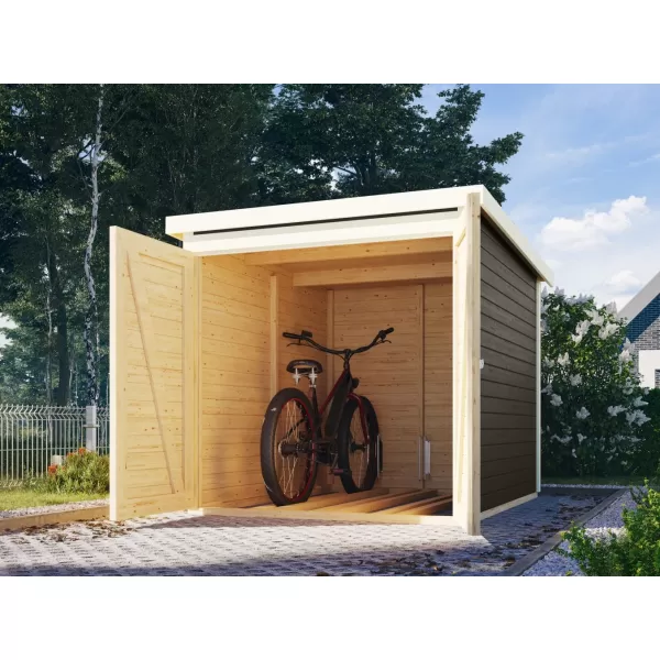 Dřevěná garáž KARIBU FAHRRADGARAGE (38646) terragrau LG3040
