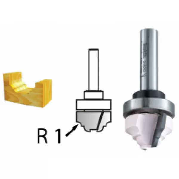 Profilová fréza s ložiskem stopka 8 mm,22x13x54 mm Makita D-48262