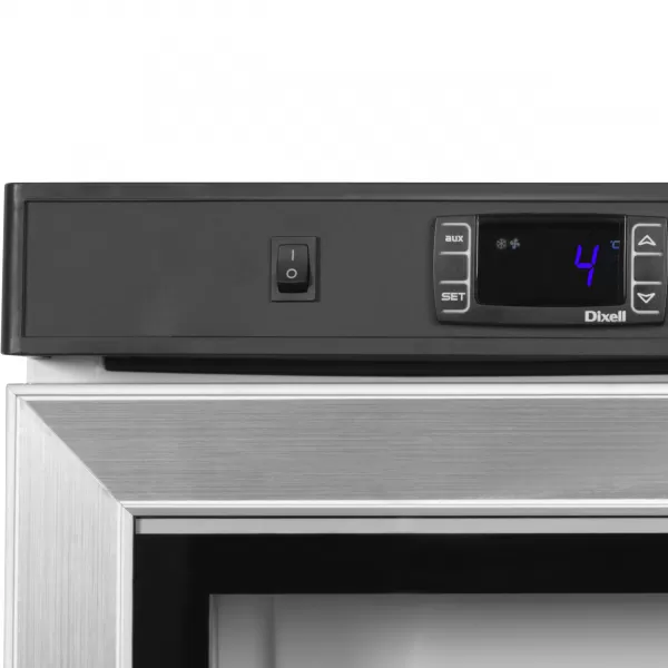 Chladicí skříň prosklené dveře, nerez opláštění Tefcold UR 200 SG