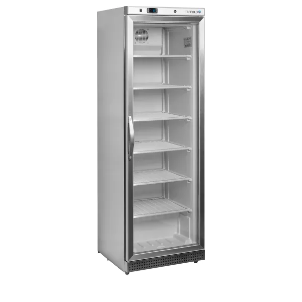 Mrazicí skříň prosklené dveře, nerez Tefcold UF 400 SG