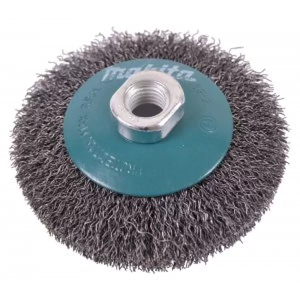 Miskovitý kartáč z ocelového drátu,vlnitý drát 0,3mm,100mm Makita D-39827