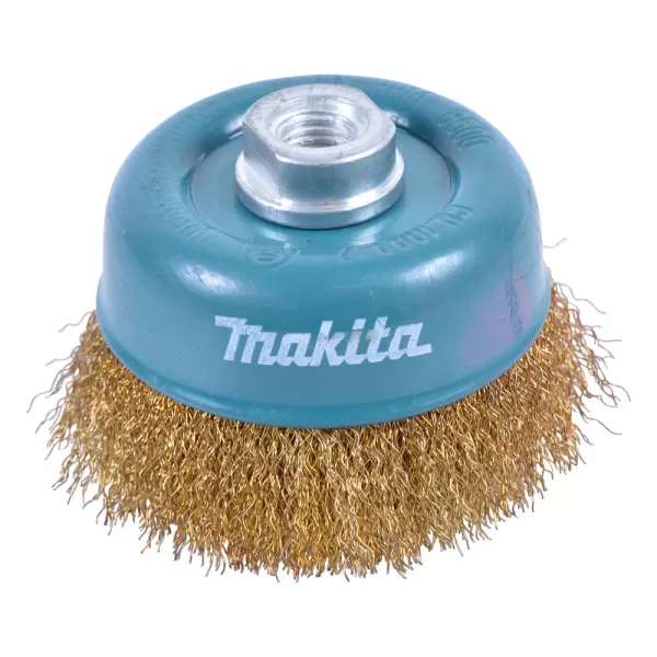 Miskovitý kartáč z mosazného drátu,vlnitý drát 0,3mm,90mm Makita D-39780