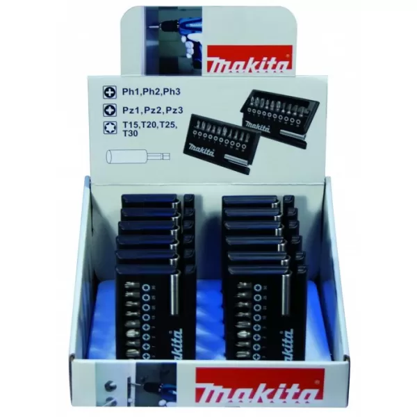 Sada bitů 1/4" 11 ks v plastové krabičce, 12 bal Makita D-30651-12