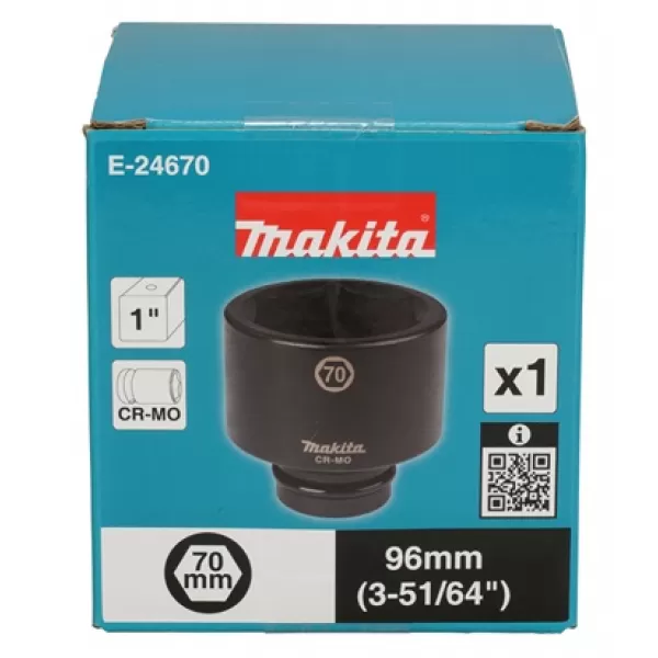 Klíč nástrčný 1", čtyřhran, 70x96 mm Makita E-24670