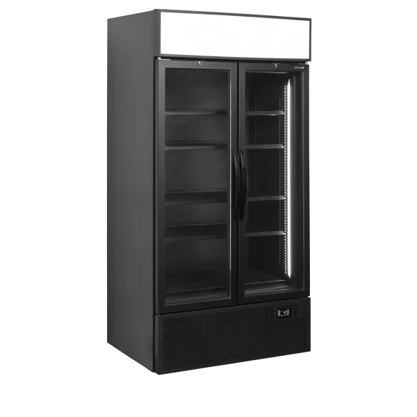 Chladicí skříň prosklené kř. dveře Tefcold FSC1000H BLACK