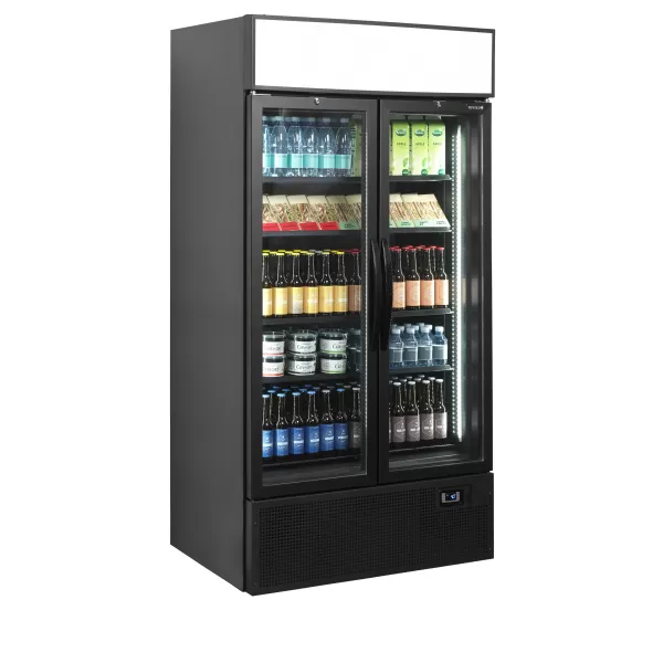 Chladicí skříň prosklené kř. dveře Tefcold FSC1000H BLACK