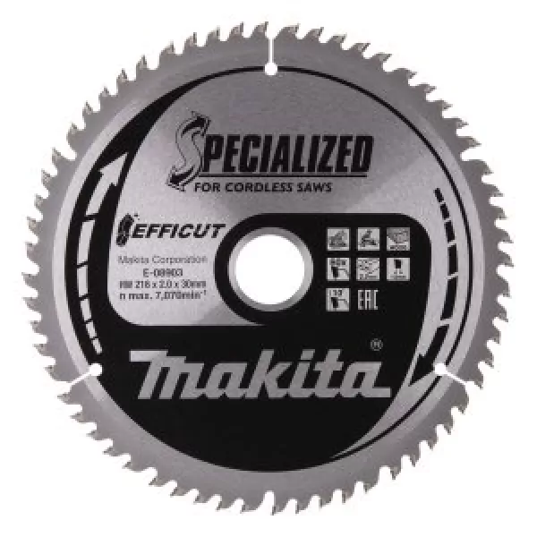 Kotouč pilový dřevo Efficut 216x2x30mm 60Z Makita E-08903