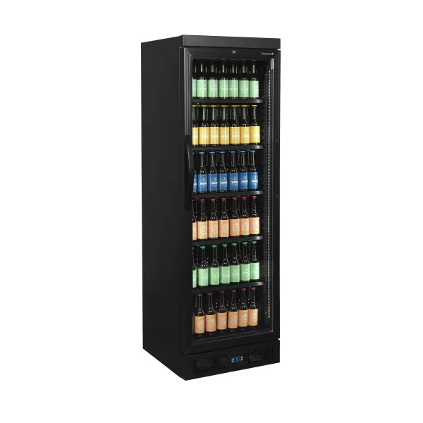 Chladicí skříň prosklené dveře Tefcold CEV 435 BLACK