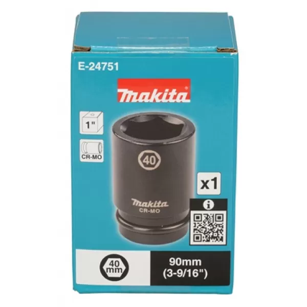 Klíč nástrčný hluboký 1", čtyřhran, 40x90 mm Makita E-24751