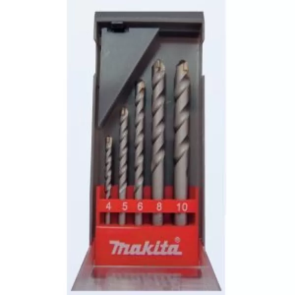 Sada vrtáků s válcovou stopkou do zdiva 5 ks v plastové krabičce Makita D-05175