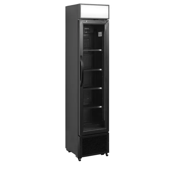 Chladicí skříň prosklené dveře Tefcold FSC 175H Black