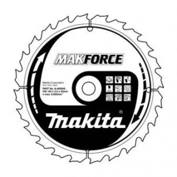 Kotouč pilový dřevo MAKFORCE 180x2.4x30mm 24Z Makita B-08333