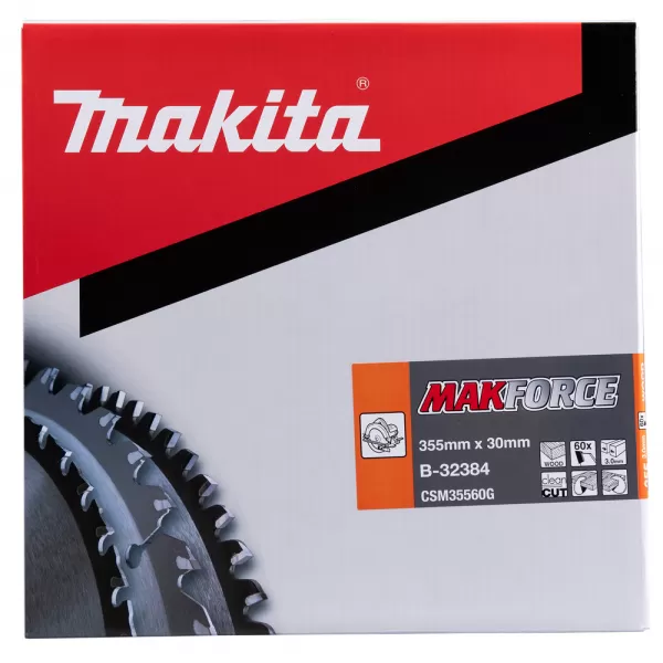 Kotouč pilový dřevo MAKFORCE 355x3x30mm 60Z Makita B-32384