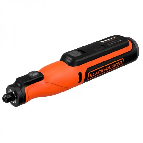 Přímá bruska 7,2V a příslušenství brusných dílů 53 ks, v kufru Black&Decker BCRT8IK