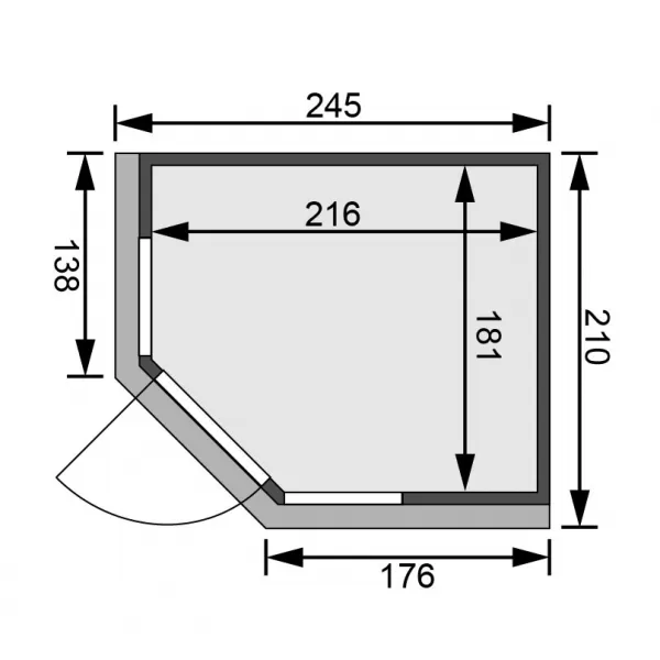 Finská sauna KARIBU AMELIA 3 (66765) LG3046