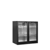 Minibar prosklené křídlové dveře, černá Tefcold BA26H