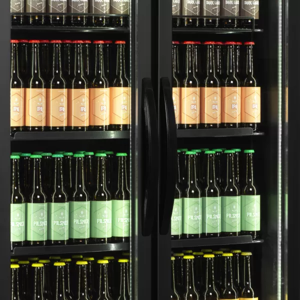 Chladicí skříň prosklené kř. dveře Tefcold FSC891H Black