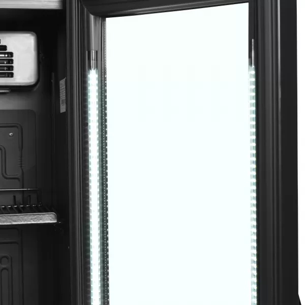 Chladicí skříň prosklené dveře Tefcold FSC 175H Black