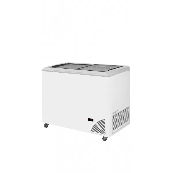 Pultová mraznička prosklené rovné víko Byfal ARO 301/2 White Edge