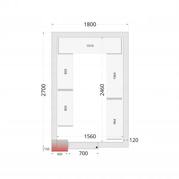 Panely ke stavebnicovým boxům 120 mm Tefcold CR 180x270x220