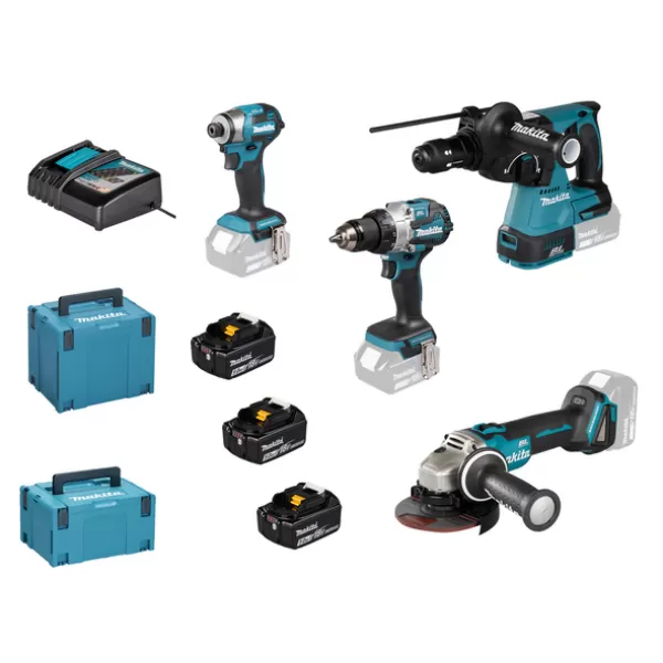 Aku sada DGA504+DHR243+DHP489+DTD173 Li-ion LXT 18V/5,0Ah Makita DLX4195JX1