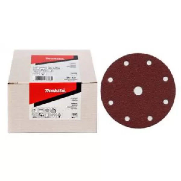Papír brusný suchý zip 150mm 6 děr K80, 50ks Makita P-37580