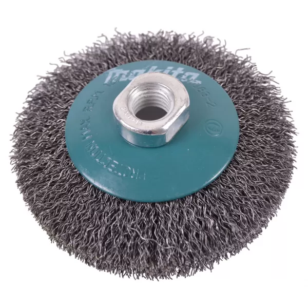 Miskovitý kartáč z ocelového drátu,vlnitý drát 0,3mm,100mm Makita D-39827