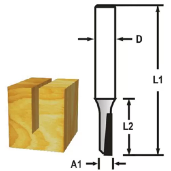 Drážkovací fréza 1 břit stopka 8 mm, 3x13x51 mm Makita D-47379