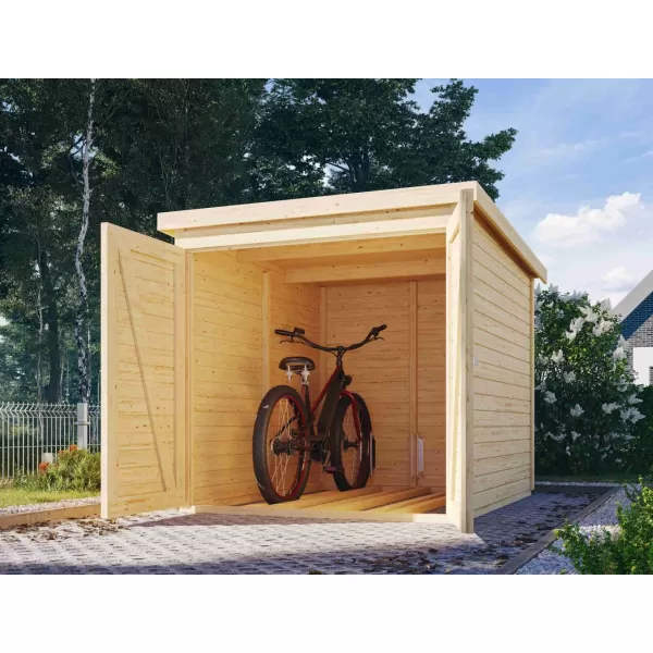 Dřevěná garáž KARIBU FAHRRADGARAGE (38647) natur LG3039