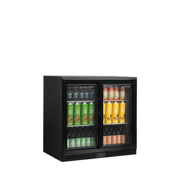 Minibar prosklené posuvné dveře, černá Tefcold DB201S