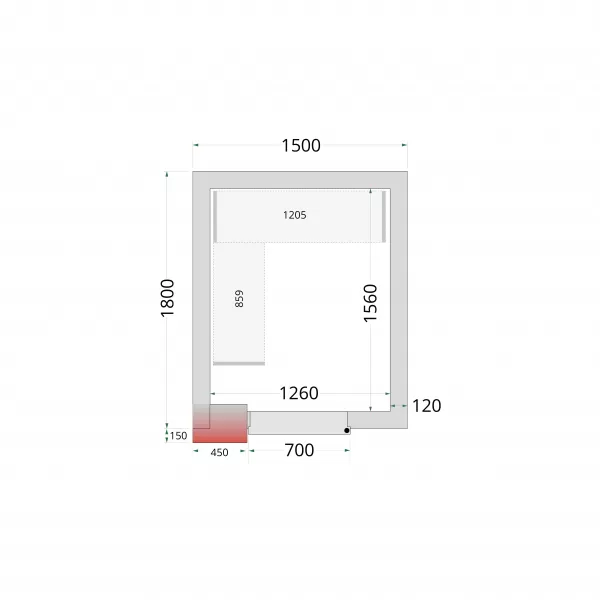 Panely ke stavebnicovým boxům 120 mm Tefcold CR 150x180x220