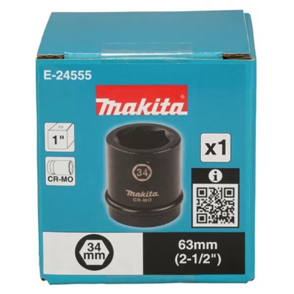 Klíč nástrčný 1", čtyřhran, 34x63 mm Makita E-24555