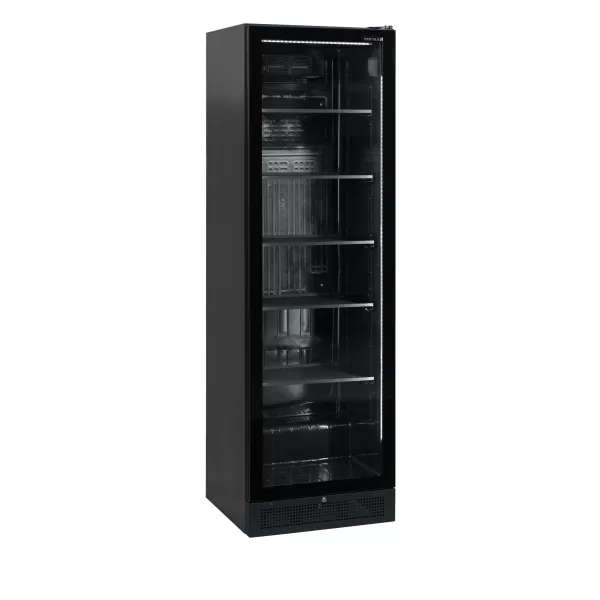 Chladicí skříň prosklené dveře, černá Tefcold SCU 1425 frameless