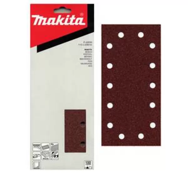 Papír brusný suchý zip 115x229mm 14 děr K80, 10ks Makita P-43044