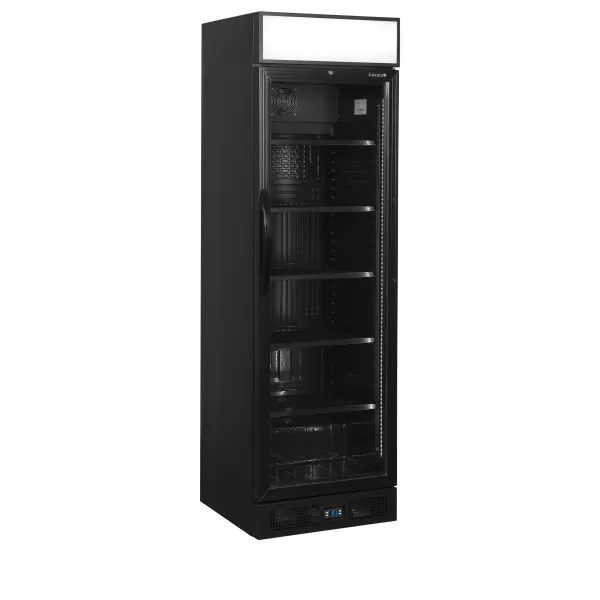 Chladicí skříň prosklené dveře Tefcold CEV 435 CP BLACK