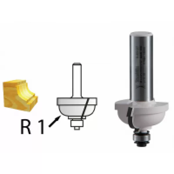 Žlábkovací fréza s ložiskem stopka 6 mm,25,4x12,7x54 mm Makita D-48795