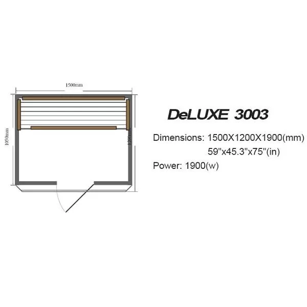 Infrasauna HealthLand DeLUXE 3003 Carbon