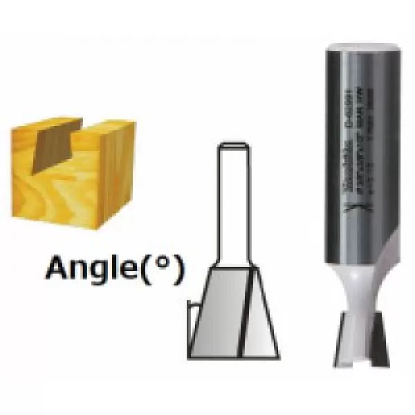 Fréza pro rybinový spoj stopka 12 mm,25,4x22,2x64 mm Makita D-48103