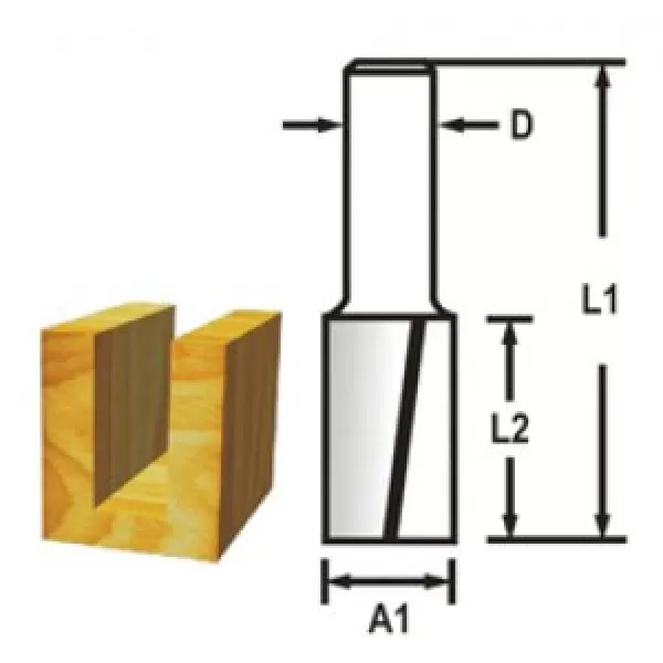 Drážkovací fréza 2 břit stopka 6 mm, 10x25,4x57 mm Makita D-47466