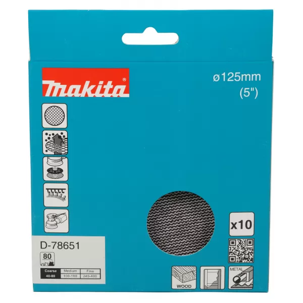 Makita Brúsny papier 125mm A80 10 ks