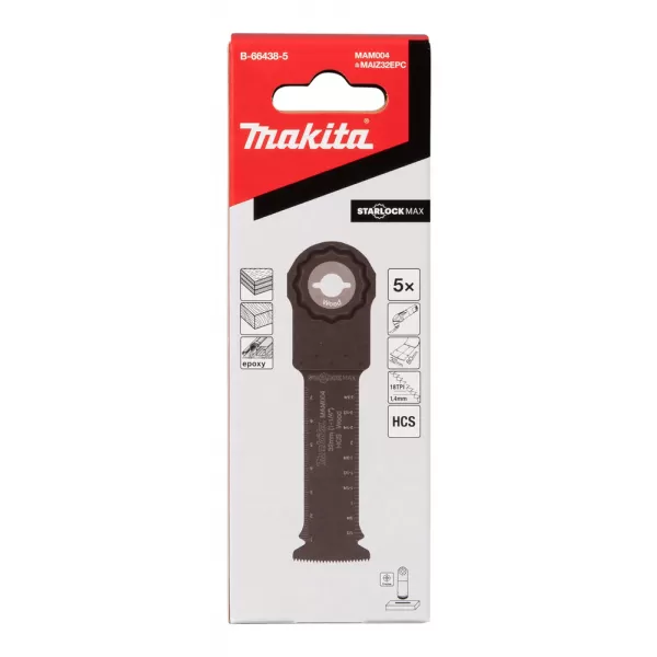 Ponorný list STARLOCK-MAX 32x80mm HCS 5 ks MAM004 Makita B-66438-5