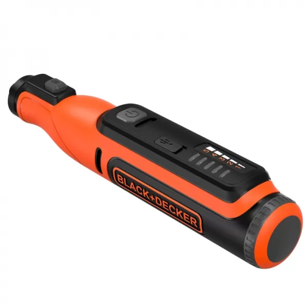 Přímá bruska 7,2V a příslušenství brusných dílů 53 ks, v kufru Black&Decker BCRT8IK