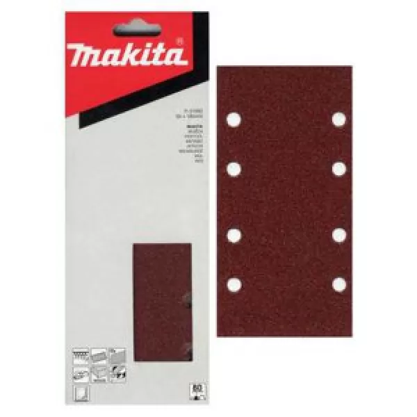 Papír brusný suchý zip 93x185mm 8 děr K40, 10ks Makita P-31871