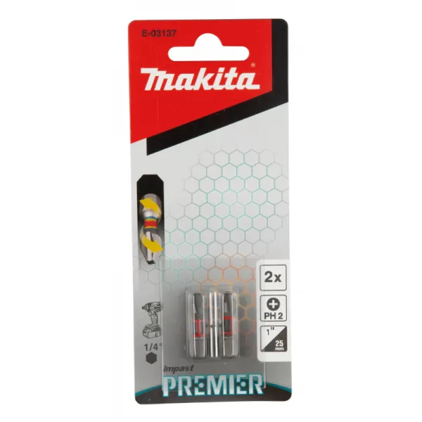 Torzní bit řady Impact Premier (C-form),PH2-25mm,2ks Makita E-03137
